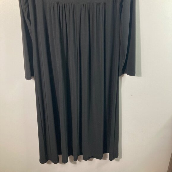 Womens Coldwater Creek Wrap Top Midi Dress Long Sleeve Black 16 - Picture 8 of 11